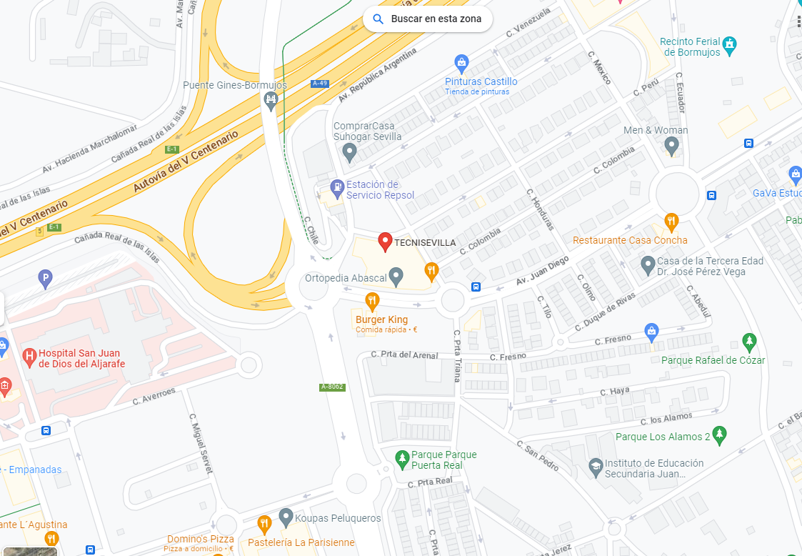 Mapa de ubicación de sevillafontaneria.es